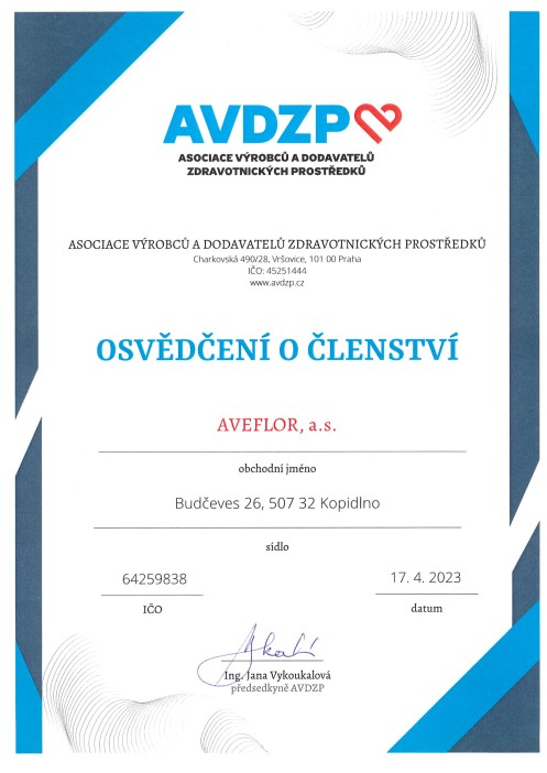 AVDZP_certifikát členství
